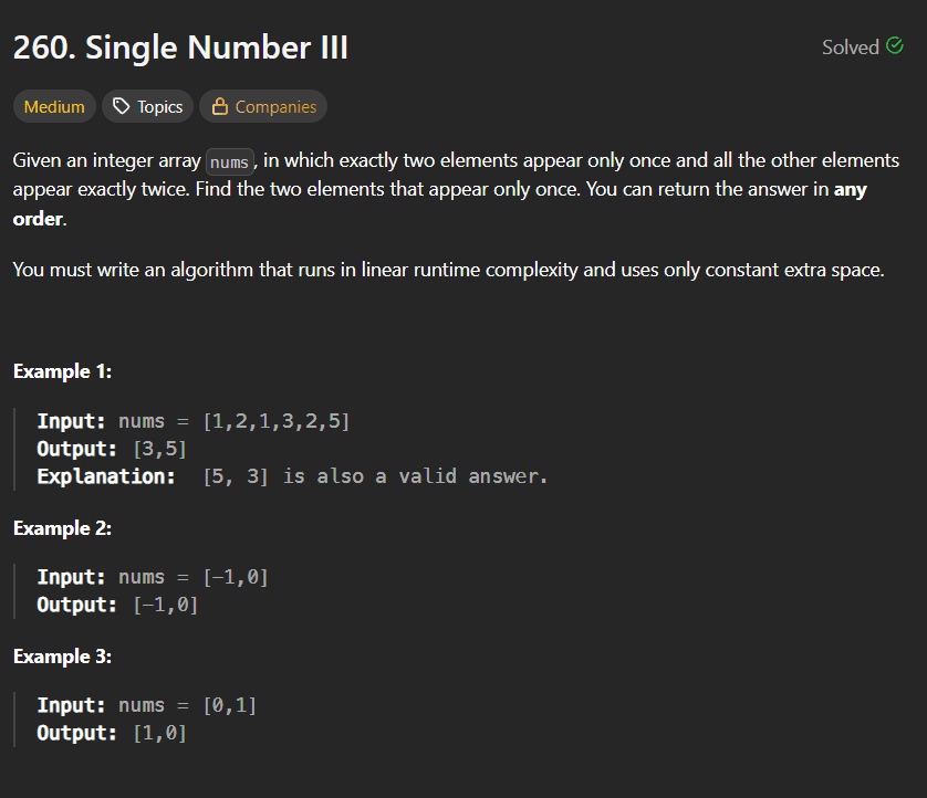 Single Number III